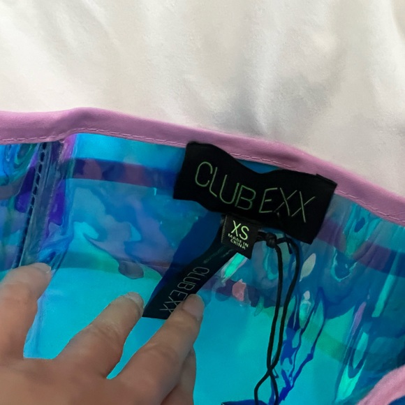 Dolls Kill Holographic Sheer Bra Top and Skirt Set (USED) - Picture 6 of 10